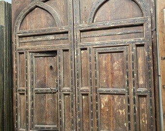 Antique Indian Doors, Fortress Headboard, Exterior Doors, Teak Door, Architectural Design, Garden Doors 102x87