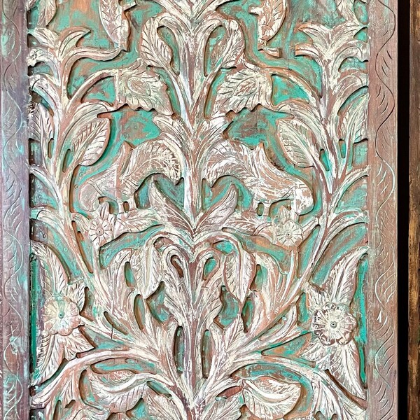 Tree of Life, Carved Sliding Barn Door, Nature Carved Artistic Barn Door, Interior, Custom, Unique Eclectic Wellness Decor, 80x36