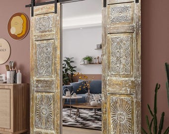 Antique Carved Barn Door, Sliding Barndoor, Custom Size, Interior Doors, Hinged Doors, Pocket Door, Pantry Door, Rustic Spanish Door 80x42
