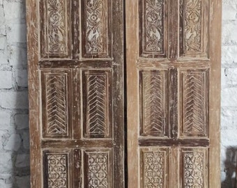 Unique barn door, Statement door, Whitewash Carved door, 6 Paneled Barn Door, Double or Single Sliding Door, farmhouse Interior Door, 80x30