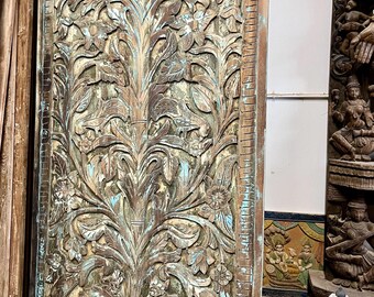 Tree Of Life Carved Barn Door,Sliding Door,Rustic Reclaimed Wood,CUSTOM DOORS,Artistic Unique Eclectic, 84x40