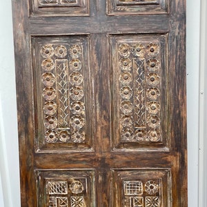 Vintage porte de grange sculptée, porte de chambre à coucher, porte coulissante, garde-manger, sur mesure, porte d'intérieur, porte de ferme, design haute bohème, 80 x 36 image 2