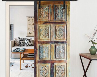 Shabby Chic Carved Door, Farmhouse Barn Door, Custom, Sliding Door, Door Headboard, Bedroom Doors, Bathroom Door 84x36