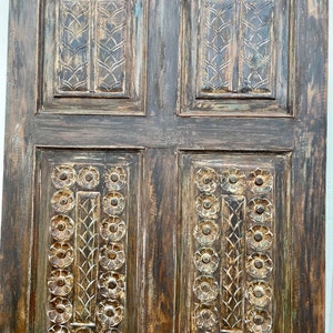 Vintage porte de grange sculptée, porte de chambre à coucher, porte coulissante, garde-manger, sur mesure, porte d'intérieur, porte de ferme, design haute bohème, 80 x 36 image 4