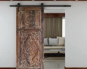 Hand Carved Door, Barn Doors, Vintage Carved Wood Door, Closet door, Rustic Door, Sliding Door, Interior Door, Custom Doors, Farmhouse 84x36