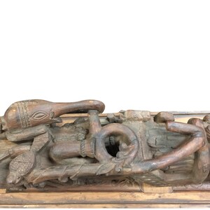 Antique Carved Corbels Bracket from Indian Haveli Estate, Architectural Design, Eclectic Interiors image 2