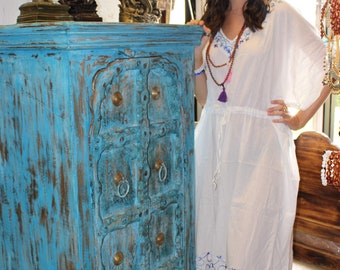 Rustic Armoire, Arched Doors Brass Medallions Accent Cabinet, Reclaimed Wood, Handcrafted Cabinet