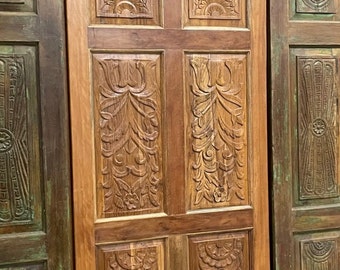 Rustic Carved Door, Reclaimed Wood Barn Doors, Carved BARNDOOR, Custom Sliding Door, Unique Eclectic 96x36 CLEARANCE SALE