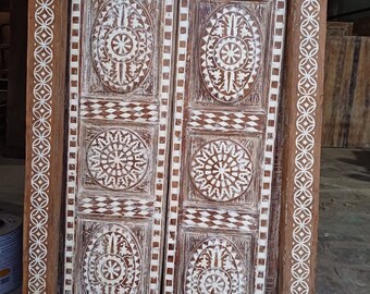 PRE ORDER Antique Indian Bone Inlay Door, Ornate Vintage Door with Frame 77x51