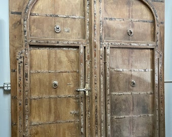 Massive Antique JAIPUR Gates, Outdoor Teak Gates Doors, Haveli Veranda Doors, Architectural Design, Estate Garden Gates 90x115