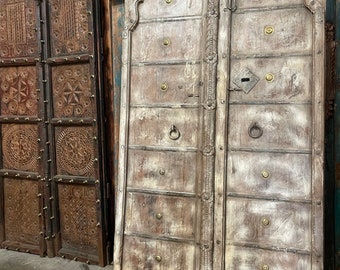 Antique BarnDoor, Rustic Reclaimed Teak Wood, Sliding Barn Doors, Original Sandwashed Patina, Sliding Doors, Handmade, Farmhouse Decor
