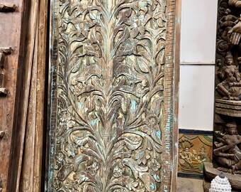Tree Of Life Carved Barn Door,Sliding Door,Rustic Reclaimed Wood,CUSTOM DOORS,Artistic Unique Eclectic, 84x40
