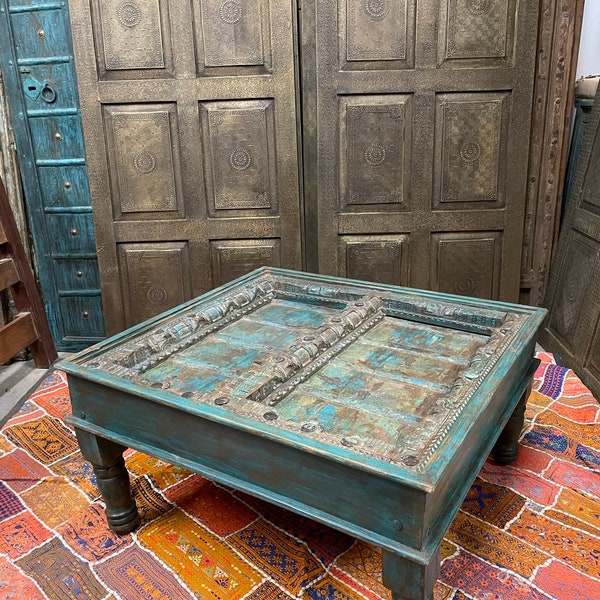 Blue Coffee Table Etsy