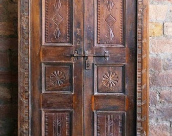 Antique Door, Teak Door, Rustic Farmhouse Doors, Country, Ranch Architectural Design, Unique Eclectic