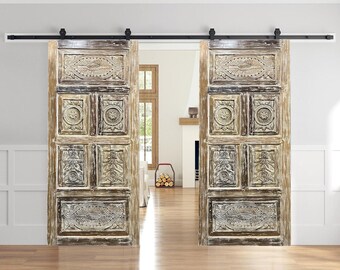 Nature Carved Doors, Interior Carved Door, Sliding Barn Door, Interior Door, Vintage Organic Door, Barndoor, Custom, Bedroom Doors 80x36