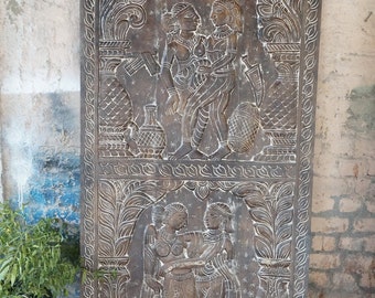 Kamasutra Hand Carved Door, Indian Carved Wall Art, Kama Sutra Custom Door, Exotic Bedroom Wall Sculpture, Unique Eclectic Decor