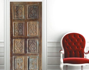 Rustic Carved Door, Custom doors, Carved Sliding Barndoors, Indian Ornate Door, Interior Doors, Custom Door, Bypass Doors, Eclectic Decor 84