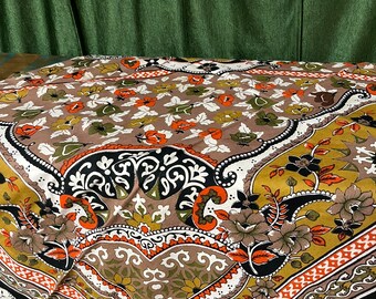 Printed Picnic Throw, Indi Boho Yoga Blanket, 3pc Bedding Floral Printed Bed Cover, Handloom Cotton Coverlet throw, India Inspired Bedspread