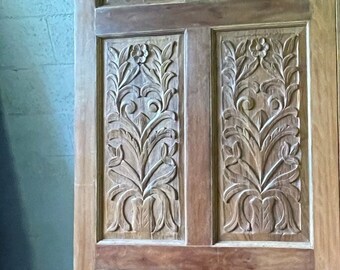 Barn Doors, Reclaimed Carved BARNDOOR, Custom Sliding Door, Artistic Elements , Rustic Door, Hand Carved Reclaimed Wood, Tabletop 96x36