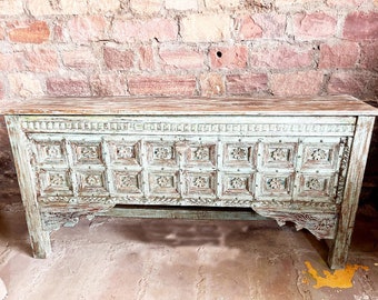 Rustic Old Door Console Table, Vintage Kothi Heritage Hall Table, Mantle, Country Sofa Table, Farmhouse Media Console , Unique Eclectic