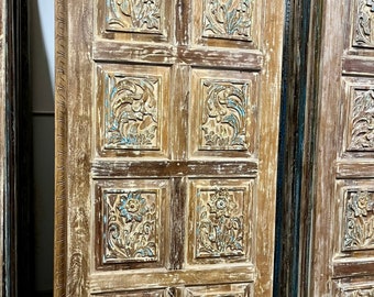 Nature Carved Doors,Sliding Barn Door,Interior Door,Vintage Organic Door,Entrance Doors,Custom Doors, Studio,Eclectic,Unique Art 80x36