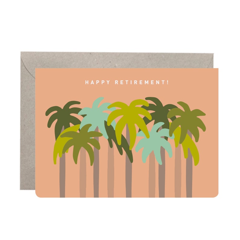 Retirement Card Happy Retirement. Palm Trees. Etsy