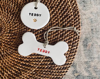 Personalised Pet Clay Ornament |  Christmas decorations