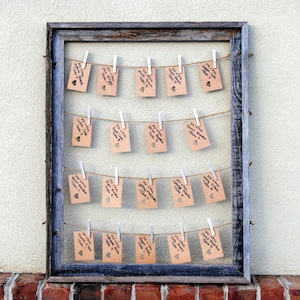 Rustic Wedding Decor,  Seating Chart Frame, Escort Card Display, Rustic Home Decor, Wedding Placecard Holder, Multiple Picture Frame, 21X27&quot;