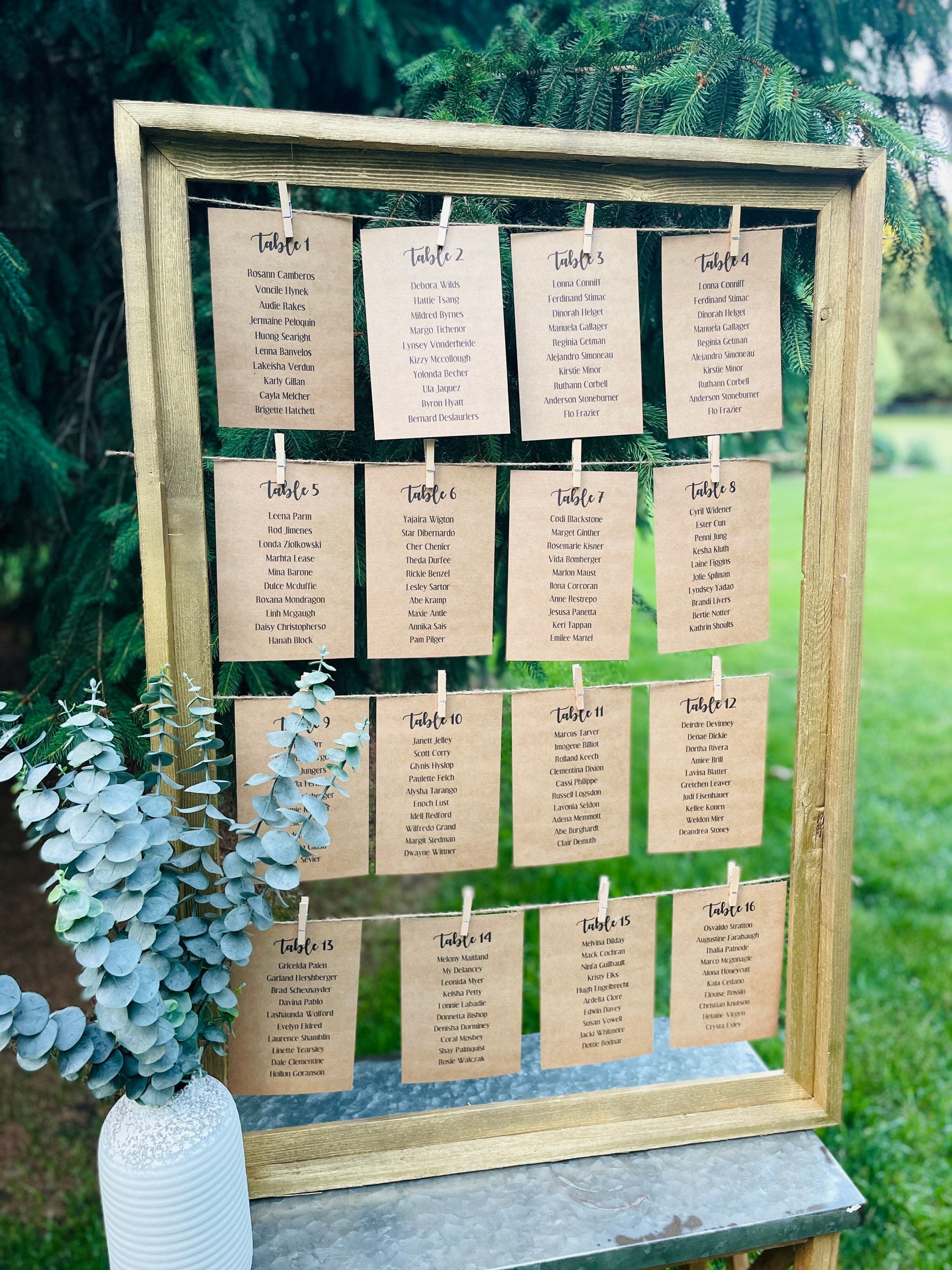 Wedding seating chart frame 60 photos - Astyledwedding.com