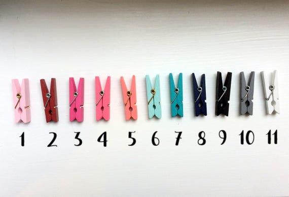 Tiny clothespins, 1 miniature clothespins choose your color