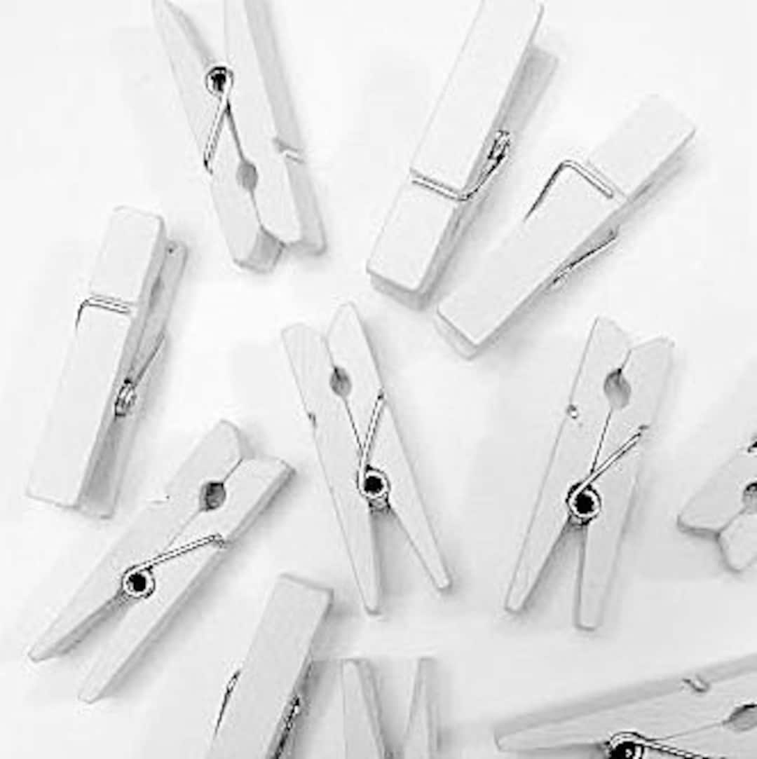White Mini Clothespins Mini Colored Clothespins 1 3/8 Inch Etsy