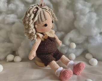 Handmade Crochet Amigurumi Doll Mia, Adorable Finished Amigurumi Plush Toy, Gift For Girls, Yarn Doll Finished