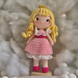 Crochet Doll Finished Rapunzel Tangled Disney Cartoon Handmade, Amigurumi Disney Princess, Gift For Girl