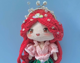 Handmade Crochet Ariel Mermaid Doll Purse: Unique Girl's Gift
