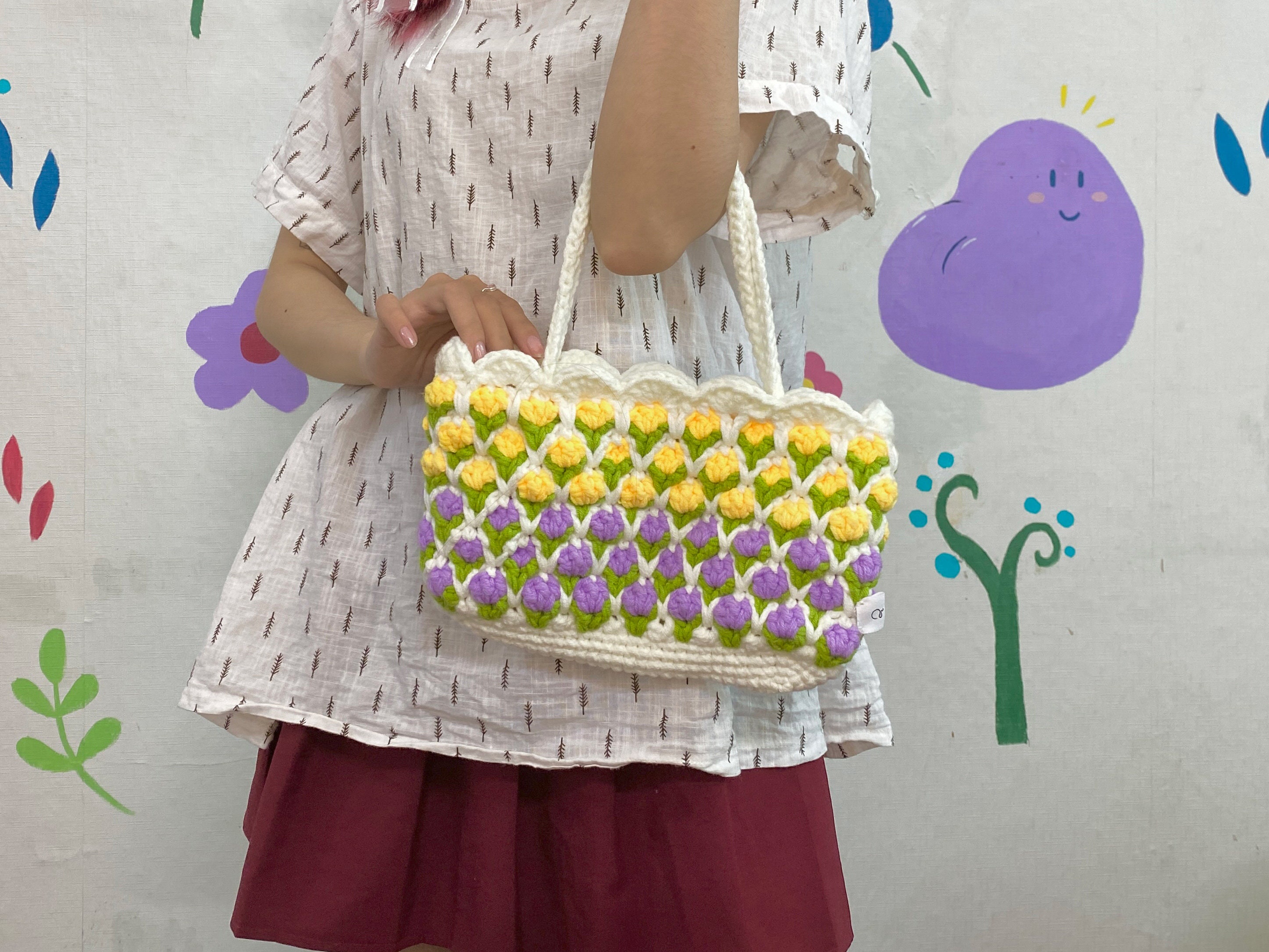 ●augustone8● [HANDMADE] WOOLLY BAG_green ❀ augustone8 25S/S collection WOOLLY MINI [5color] mint