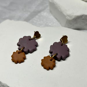 Handmade Clay Flower Earrings: Unique Floral Jewelry Gift