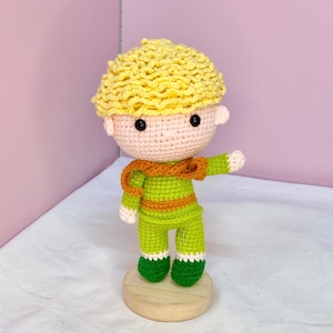 Handmade Crochet Little Prince Doll: Finished Plush Toy