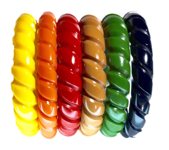 New Fifties Dresses | 50s Inspired Dresses fab-a-lite bakelite reproduction bangle 40s look rope design all colors! $12.06 AT vintagedancer.com