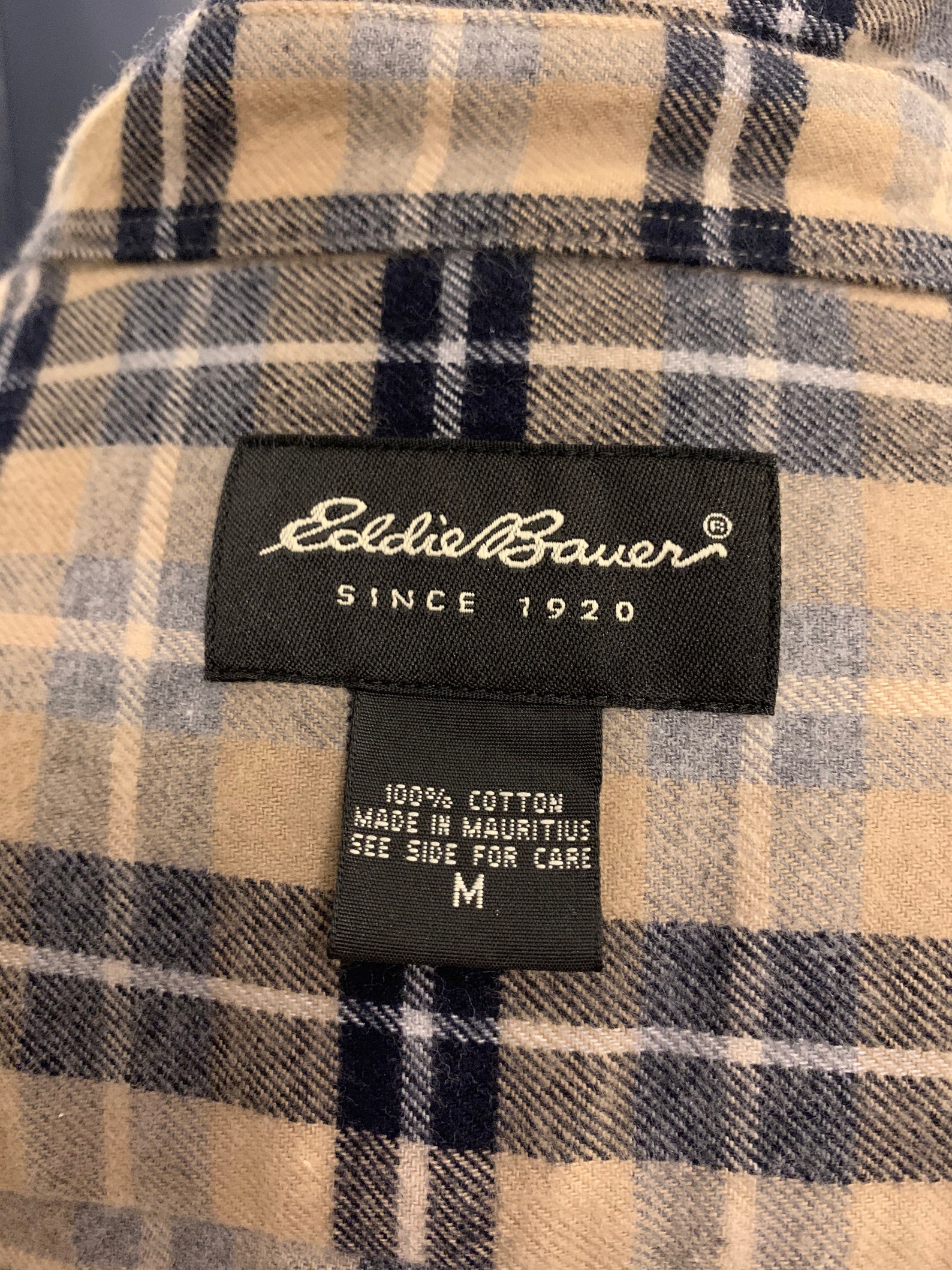 EDDIE BAUER Vintage Beige PLAID Shirt Size M - Etsy
