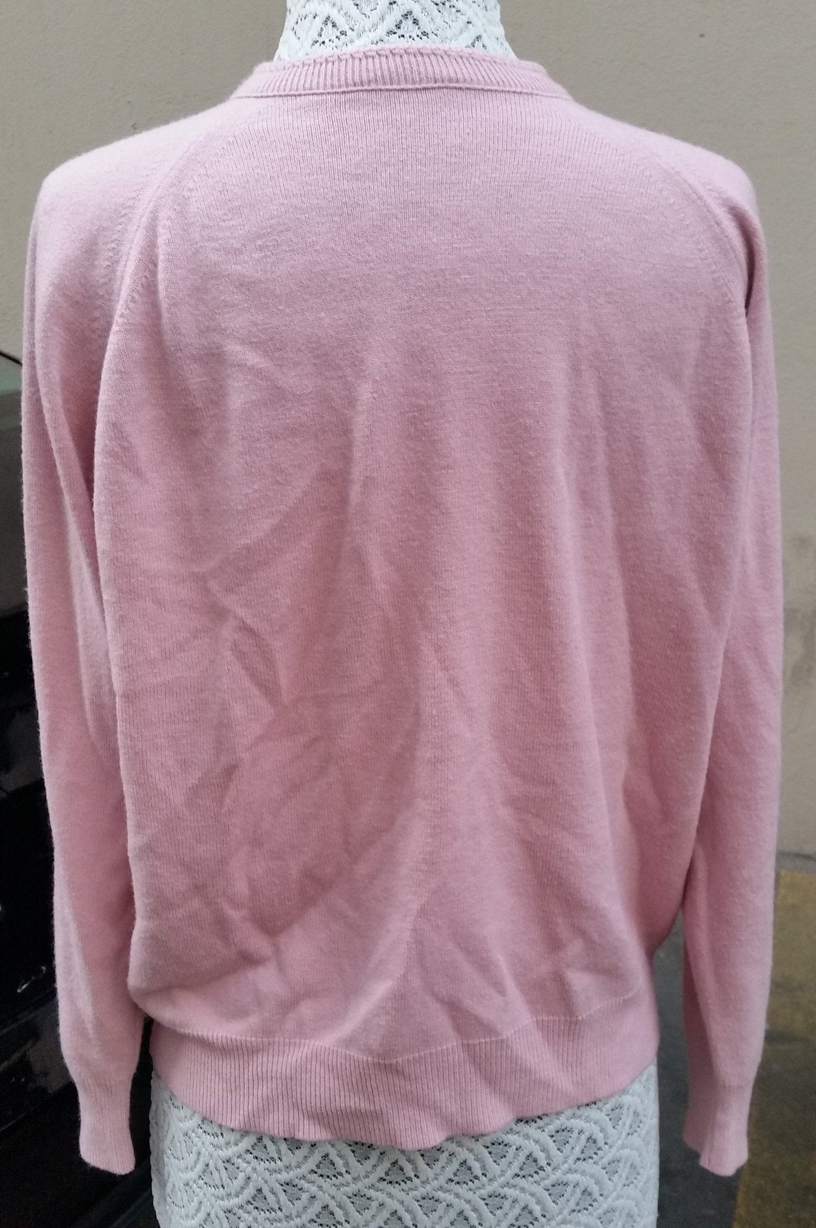 1960's Pale PINK KNIT SWEATER Tamaño M para mujeres o Etsy