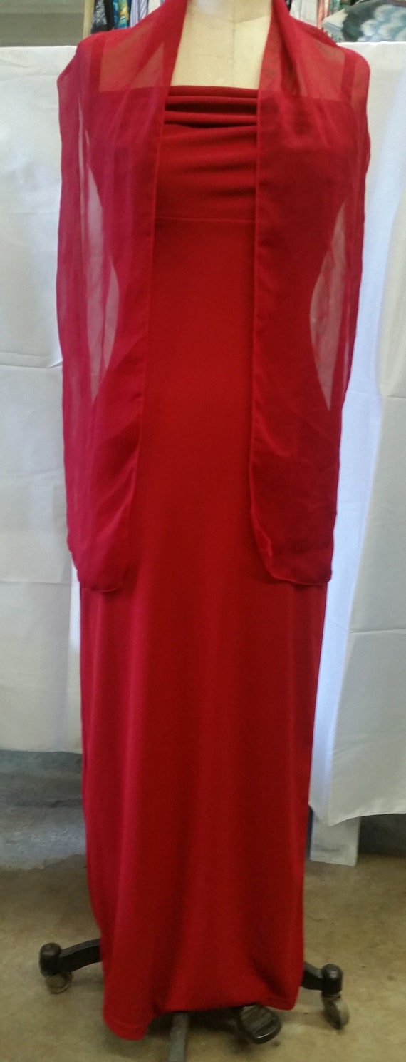 Vintage Red 'ALL THAT JAZZ' Long Dress & Matching
