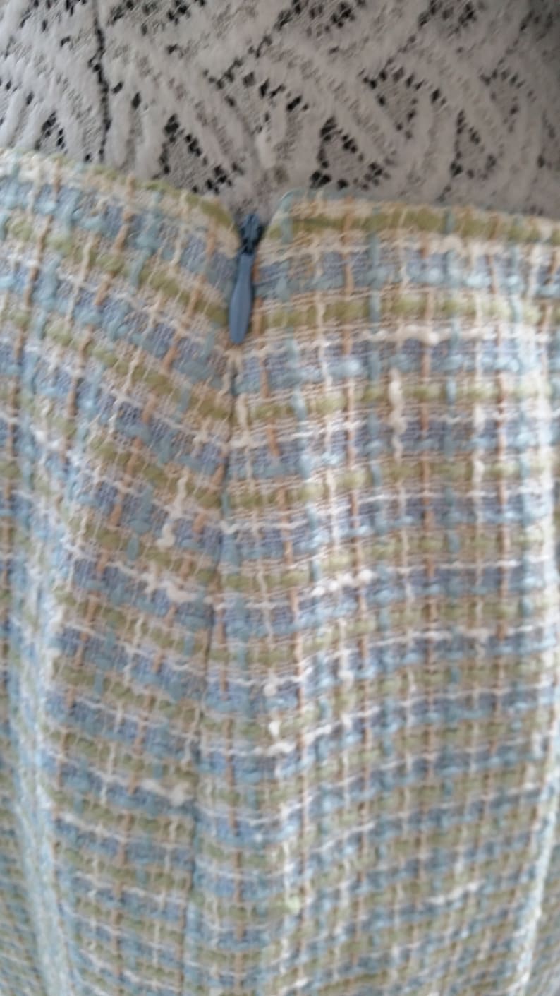 JONES NEW YORK Powder Blue Vintage 2 Piece Jacket /& Skirt Suit