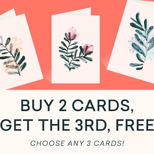 Australian Botanicals, Bundle of three greeting cards, Set of 3 Floral Designs, Blank Card and Envelope Pack