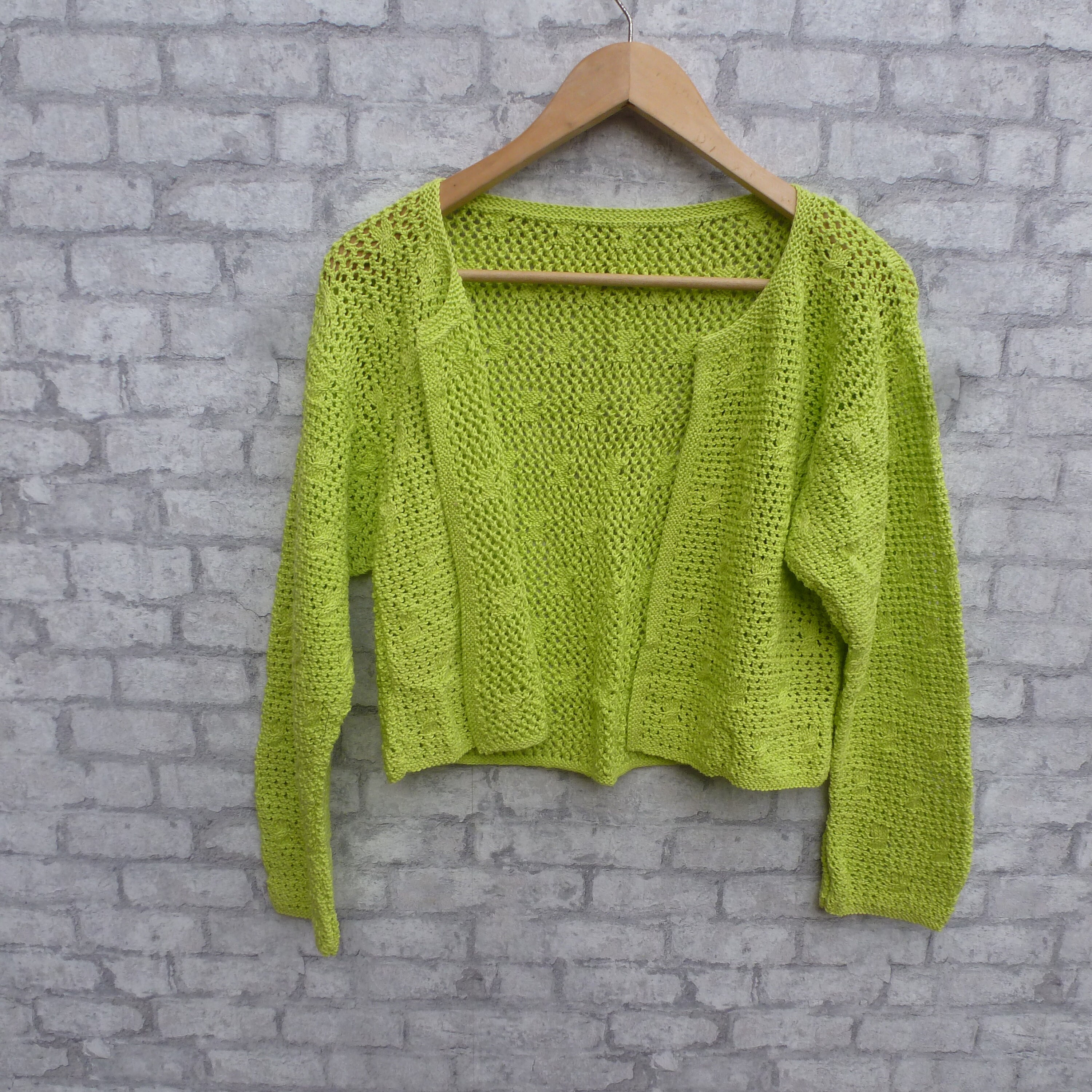 Lime Green Cardigan - Etsy