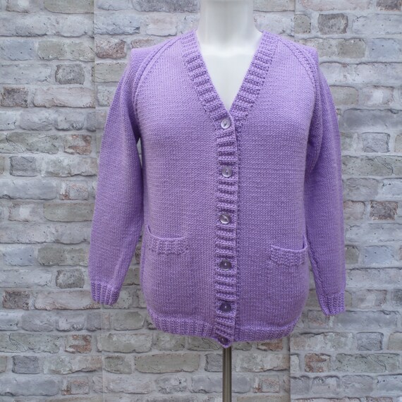 Cardigan vintage top 1980s handknit clothing Engli