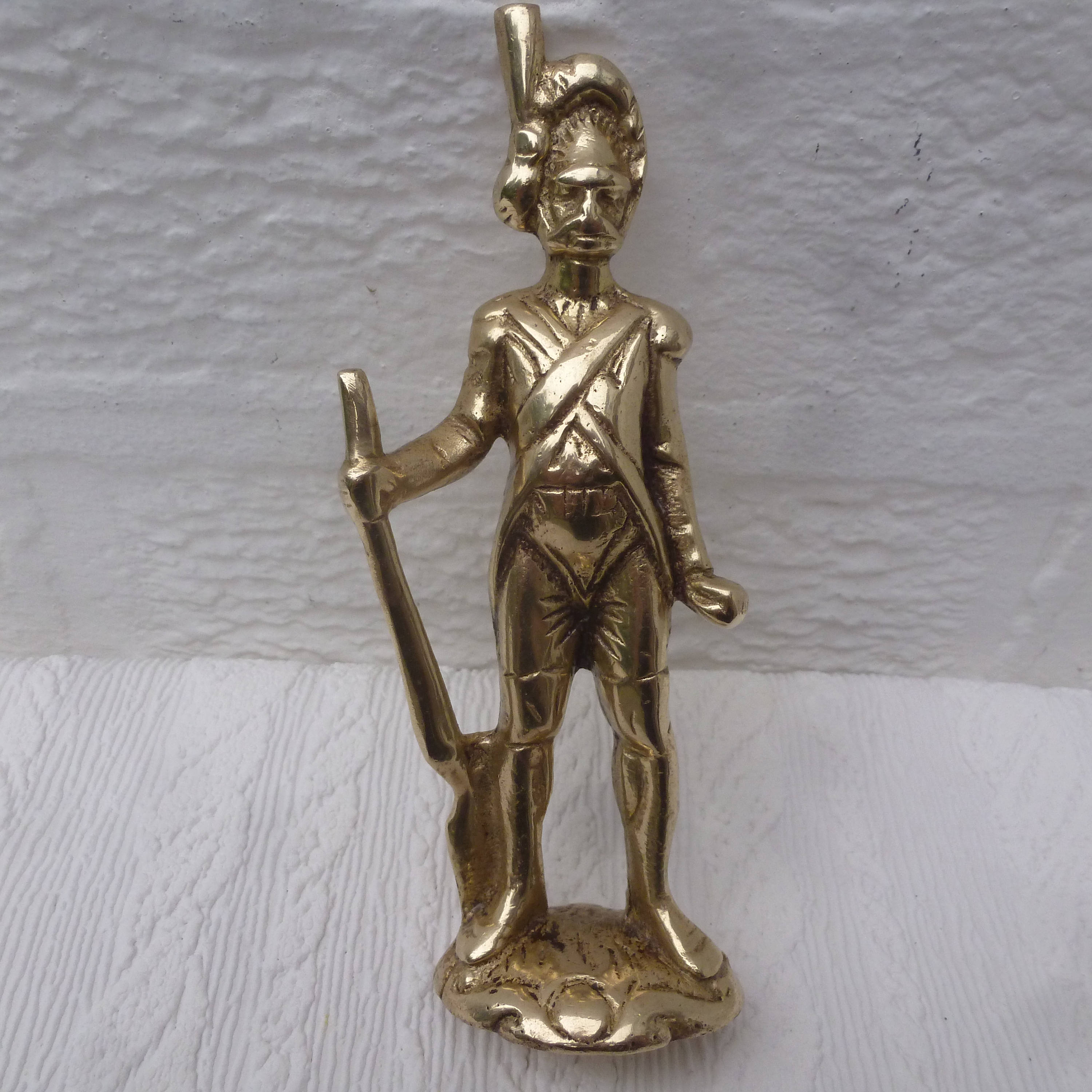 Brass 1960s vintage soldier figurine old decor English vintage Etsy