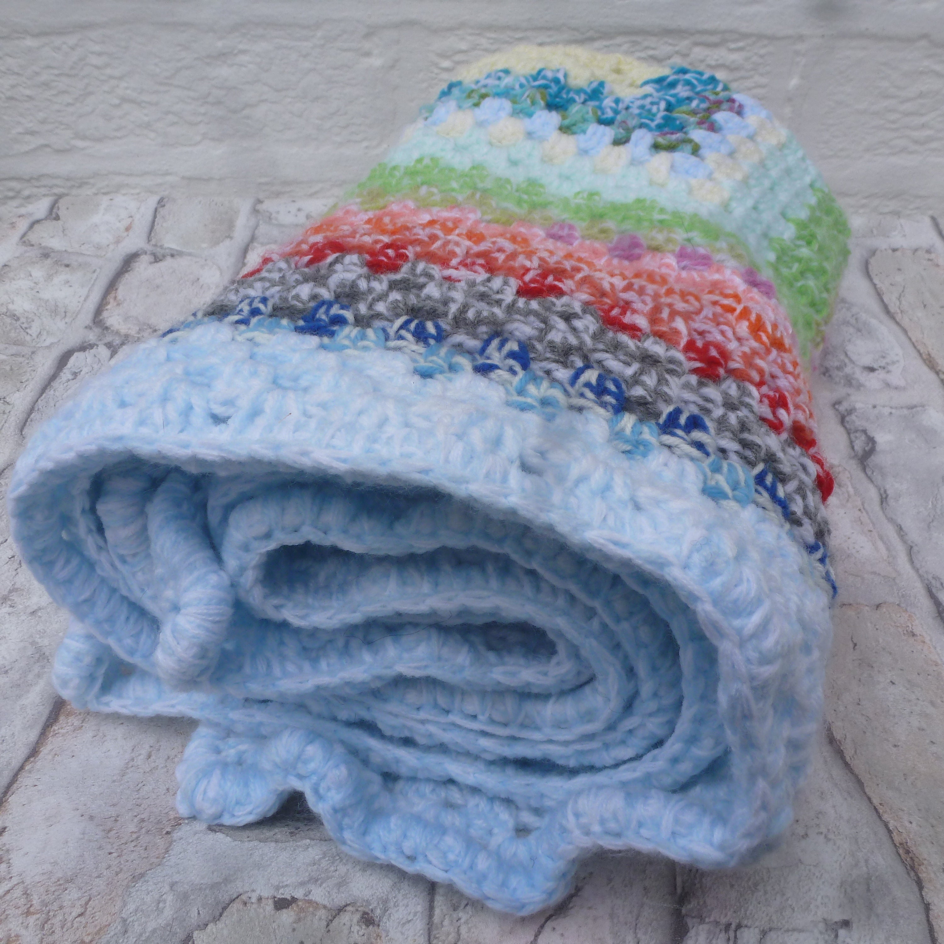 Crochet Vintage Blanket Acrylic Wool '80s Afghan Throw Etsy UK