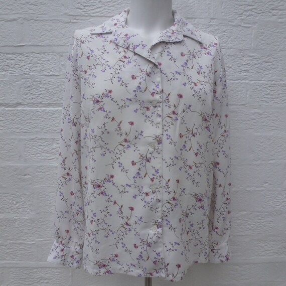 Blouse vintage floral shirt top ' 80s chic for Sum