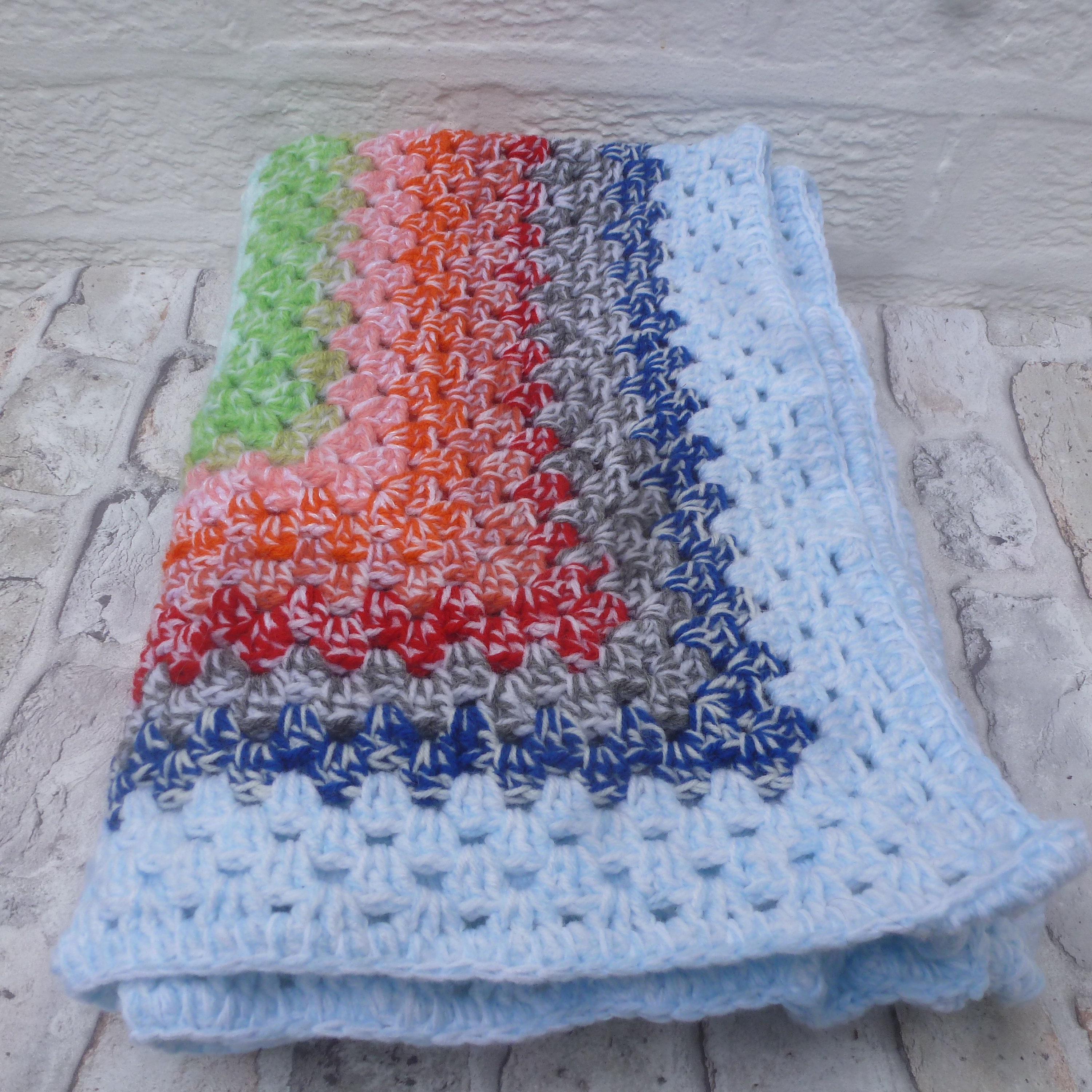Crochet Vintage Blanket Acrylic Wool '80s Afghan Throw Etsy UK