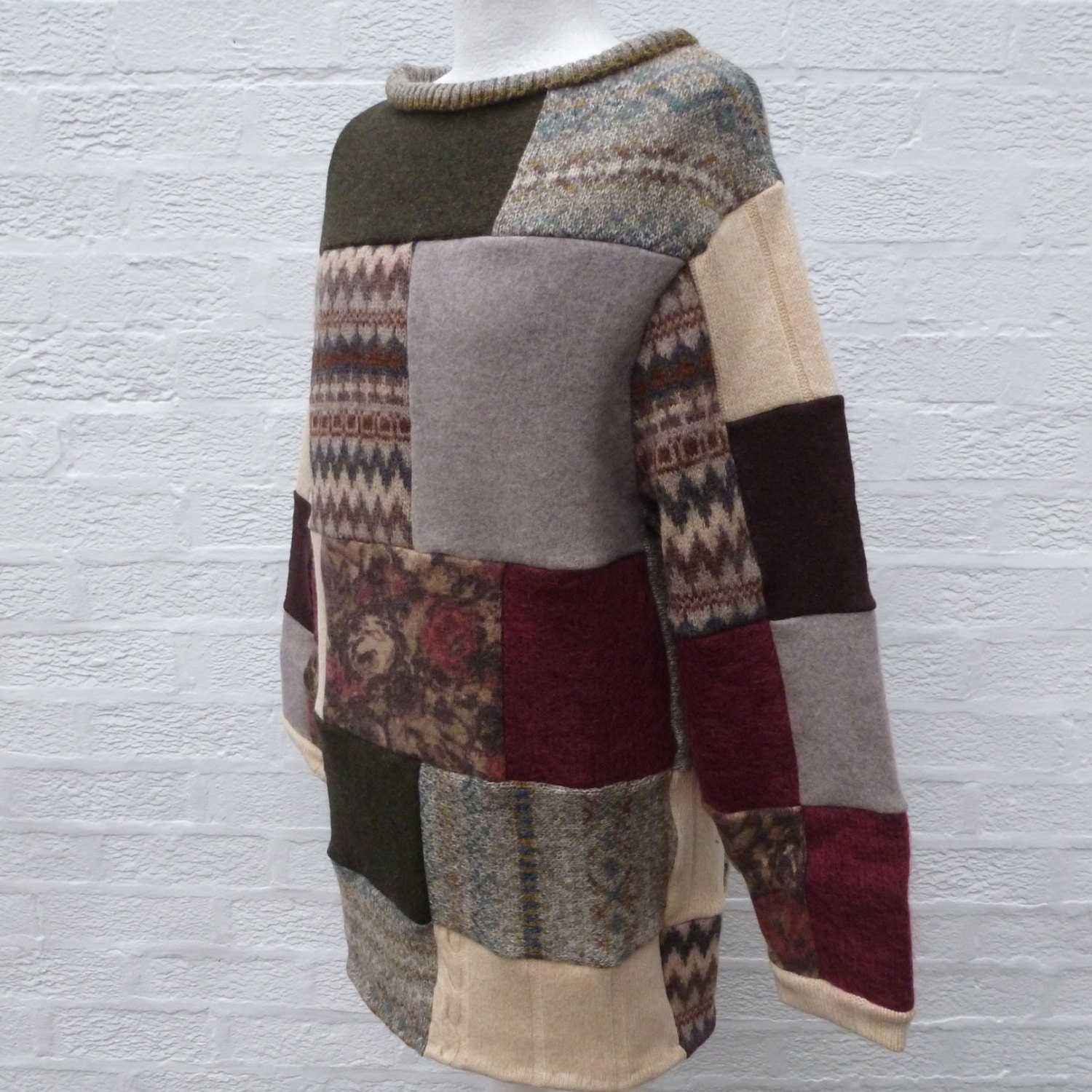patchwork jumper dress